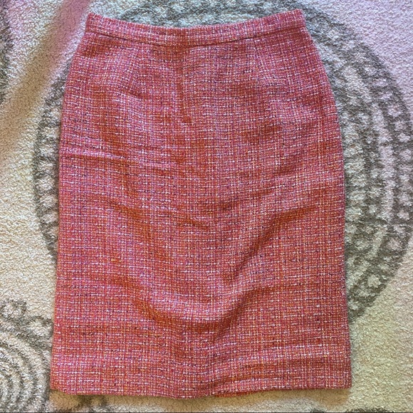 [VGUC] Talbots Pink Tweed Skirt - Picture 1 of 10
